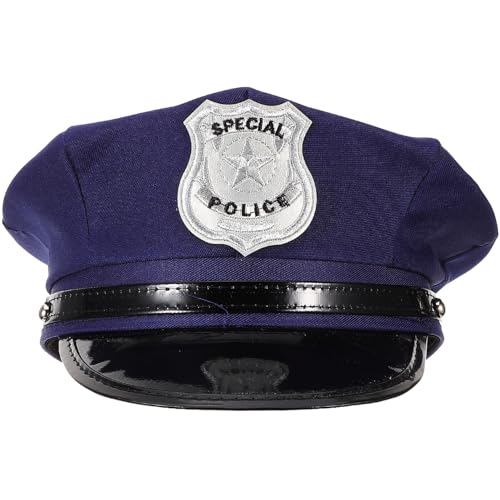 WOFASHPURET Kreative Achteck- Klassische Polizeimütze Für Erwachsene Blaue Polizistenkappe Bühnenshow Für Party Cosplay 1 Stück von WOFASHPURET