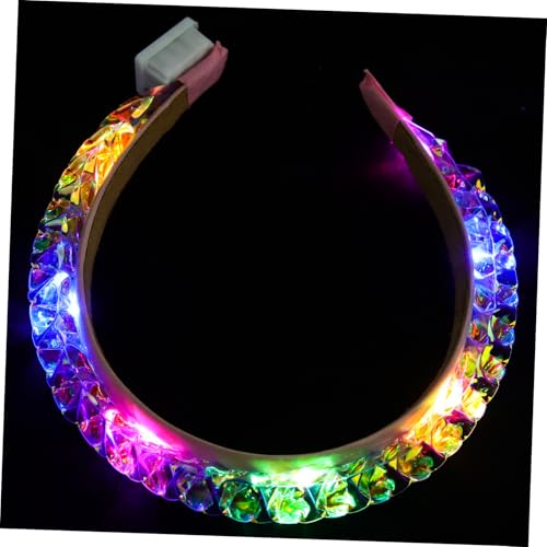 WOFASHPURET Kreatives Leuchtendes Haarband für Mädchen Wellenförmiges Stirnband als Festliches Haaraccessoire für Karneval Geburtstagsfeiern und Besondere Anlässe von WOFASHPURET
