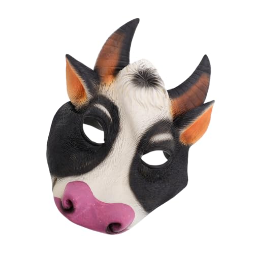 WOFASHPURET Halloween Kuh Kopfbedeckung Maskerade Maske Einzigartiges Tier Für Erwachsene von WOFASHPURET