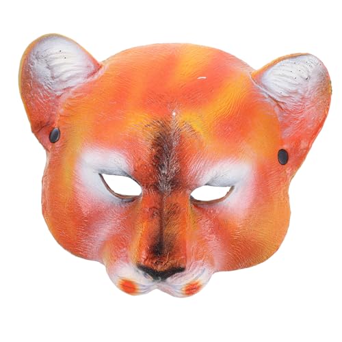 WOFASHPURET Löwenmaske Halbe Gesicht Maske für Halloween Kostümparty Tiermaske PU für Erwachsene für Karneval Cosplay Geburtstagsfeiern Bühnenaufführungen von WOFASHPURET