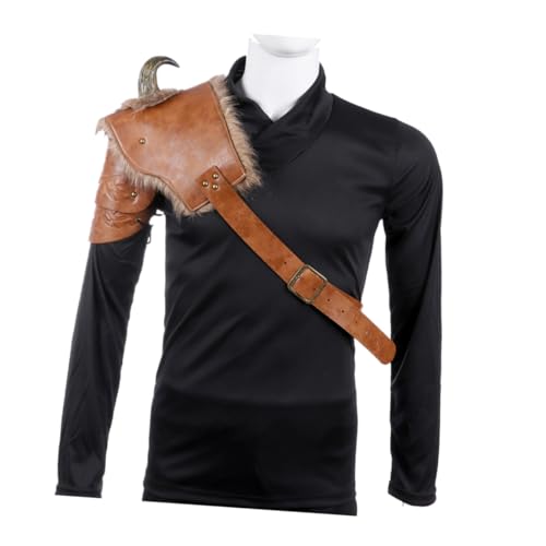 WOFASHPURET Mann Kostüm einzelne Schulter Cosplay mittelalterliche kostüme männer Halloweenkostüm Verstellbarer Schultergurt herrenanzüge Shoulder Armor Schulterstücke aus Leder WOFASHPURET Mann Kostüm einzelne Schulter Cosplay mittelalterliche kostüme männer Halloweenkostüm Verstellbarer Schultergurt herrenanzüge Shoulder Armor Schulterstücke aus Leder von WOFASHPURET
