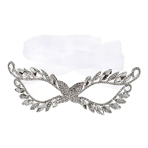 WOFASHPURET Maske Für Maskerade Halloween Kostümmaske Mit Funkelnden Verzierungen Wiederverwendbar Langlebig Für Partys Fotomomente von WOFASHPURET