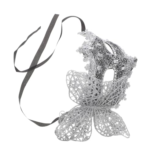WOFASHPURET Maskerade Maske für Damen Halbmaske mit Design Augenmaske für Karneval Halloween Maskenball Cosplay Events Silberne Farbgebung WOFASHPURET Maskerade Maske für Damen Halbmaske mit Design Augenmaske für Karneval Halloween Maskenball Cosplay Events Silberne Farbgebung von WOFASHPURET