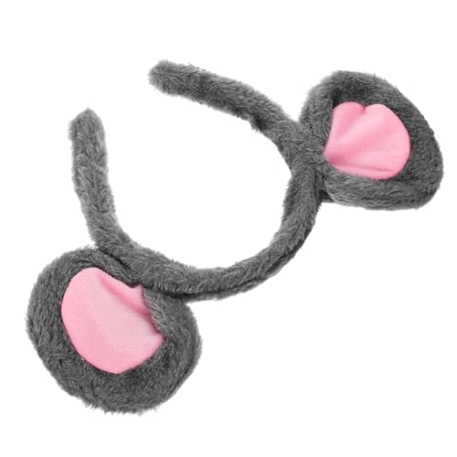 WOFASHPURET Niedlicher Mäuseohren Haarreifen Plüsch Tierkostüm Haarband Komfortabel Rutschfest Für Fasching Halloween Karneval Cosplay Damen Party Zubehör von WOFASHPURET