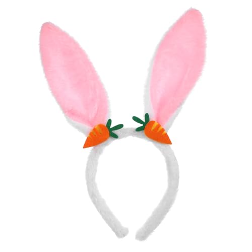 WOFASHPURET Osterhasen Haarreif Mit Karotten Dekoration Plüsch Hasenohren Stirnband Für Ostern Kostümpartys Geburtstagsfeiern Und Bühnenauftritte Einfach Anzulegen von WOFASHPURET