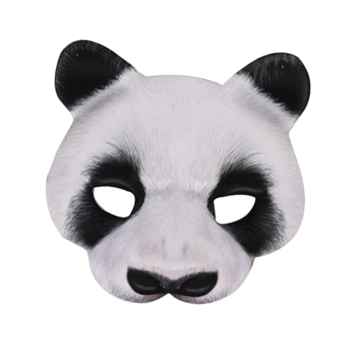 WOFASHPURET Panda Maske für Halloween Gruselige Tiermaske Eva für Kostümpartys Tierkostüme für Erwachsene Accessoire für Halloweenfeiern und Cosplay von WOFASHPURET