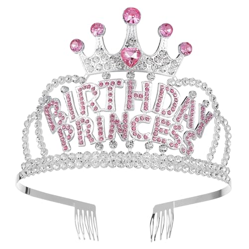 WOFASHPURET Prinzessinnen Geburtstag Krone Silberne Tiara für und Mädchen Vielseitiges Party Zubehör für Feiern Geburtstagsgeschenke und Besondere Anlässe WOFASHPURET Prinzessinnen Geburtstag Krone Silberne Tiara für und Mädchen Vielseitiges Party Zubehör für Feiern Geburtstagsgeschenke und Besondere Anlässe von WOFASHPURET