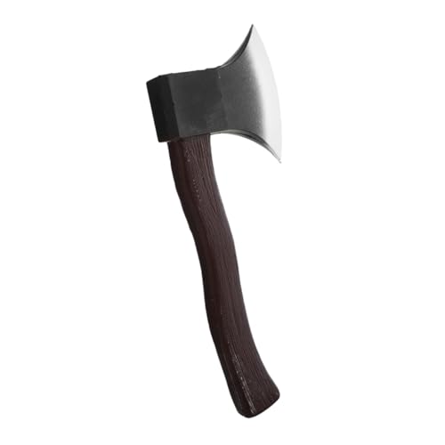 WOFASHPURET Realistische Halloween Axt Requisite für Leicht Sicheres Pu Material Authentisches Wikinger Kostüm Zubehör für Party Rollenspiel und Gruselige Verkleidung von WOFASHPURET