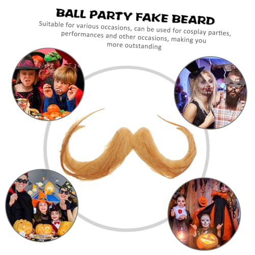 WOFASHPURET Realistischer Selbstklebender Fake und Schnurrbart für Erwachsene Weiches Hautfreundliches Material für Halloween Kostümparty und Maskerade Einfach Anzubringen Dekoratives Party von WOFASHPURET