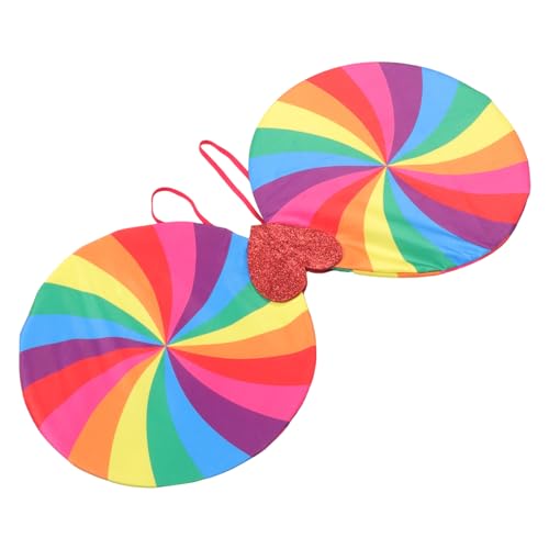 WOFASHPURET Regenbogen Fee Flügel Kostüm Requisiten für Leichte und Tragbare Schmetterlingsflügel für Fotografie und Party für Karneval und Mottopartys WOFASHPURET Regenbogen Fee Flügel Kostüm Requisiten für Leichte und Tragbare Schmetterlingsflügel für Fotografie und Party für Karneval und Mottopartys von WOFASHPURET
