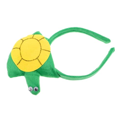 WOFASHPURET Sanfter Kopf Hoop Schildkrötenparty Schildkröte Kostüm Requisit Plüsch-tierhaarband Tierparty Haarband Schildkröten-kostümparty Turtle Fluffy Kostüm Cosplay-stirnband Stoff Grün von WOFASHPURET