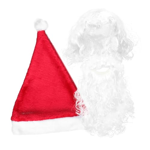 WOFASHPURET Santa Claus Perücke mit Bart und Mütze Natürlich Wirkendes Weißes Haar Weiches Langlebiges Material Weihnachtsmann Kostümzubehör für Erwachsene Verkleidung für Weihnachtsfeiern und WOFASHPURET Santa Claus Perücke mit Bart und Mütze Natürlich Wirkendes Weißes Haar Weiches Langlebiges Material Weihnachtsmann Kostümzubehör für Erwachsene Verkleidung für Weihnachtsfeiern und von WOFASHPURET