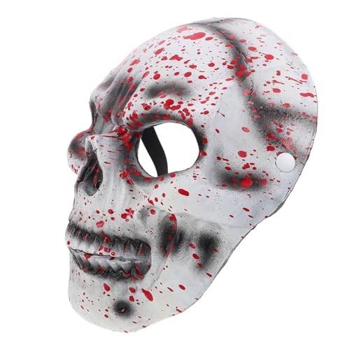 WOFASHPURET Schädelmaske Sensenmann Party Halloween-maske Beängstigend Masken-cosplay Led Halloween-masken Für Erwachsene Männer Damen Halloween-skelett Realistisch Kerl Tag Zombie-maske Pu von WOFASHPURET