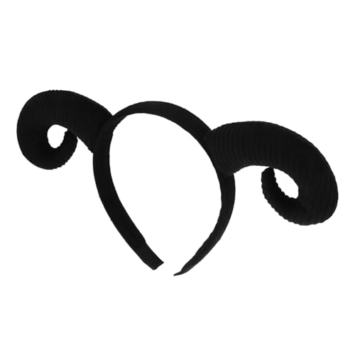 WOFASHPURET Schafhorn Stirnband Lustiges Haaraccessoire für Halloween und Partys Weich und Bequem Einfache Handhabung für Verkleidungen und Kostüme von WOFASHPURET