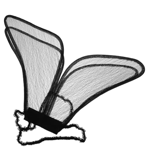 WOFASHPURET Schmetterlingsflügel -Requisiten Schmetterlingsflügel stütze Schmetterlingsflügel für Erwachsene Dekorationen Flügel für Party Schmetterlinge Feenflügel Tuch Black von WOFASHPURET