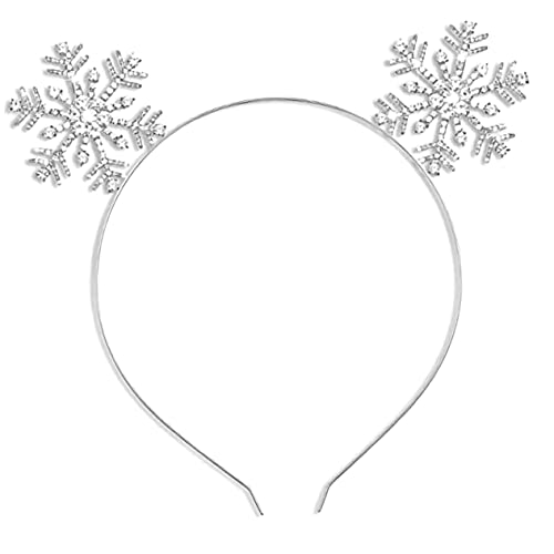 WOFASHPURET Schneeflocken Haarreif Metall Weihnachts Kopfschmuck Festliche Party Accessoires Damen Weihnachtsfeier Karneval Cosplay Headband von WOFASHPURET