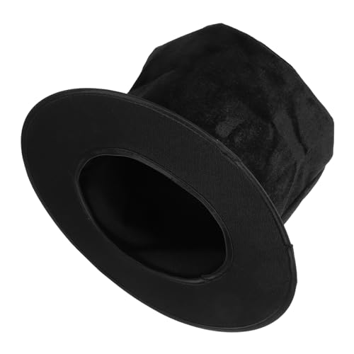 WOFASHPURET Schwarzer mit Flachem Verstellbar Klassischer Vintage Hut für Damen und Herren Unisex Kostümzubehör für Jazz Auftritte Theater und Festliche Anlässe WOFASHPURET Schwarzer mit Flachem Verstellbar Klassischer Vintage Hut für Damen und Herren Unisex Kostümzubehör für Jazz Auftritte Theater und Festliche Anlässe von WOFASHPURET