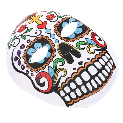 WOFASHPURET Skull Mask Mit Elastischem Band Stylische Maske Für Den Tag Der Toten Ideales Kostümzubehör Für Halloween Karneval Und Mexikanische Feste WOFASHPURET Skull Mask Mit Elastischem Band Stylische Maske Für Den Tag Der Toten Ideales Kostümzubehör Für Halloween Karneval Und Mexikanische Feste von WOFASHPURET