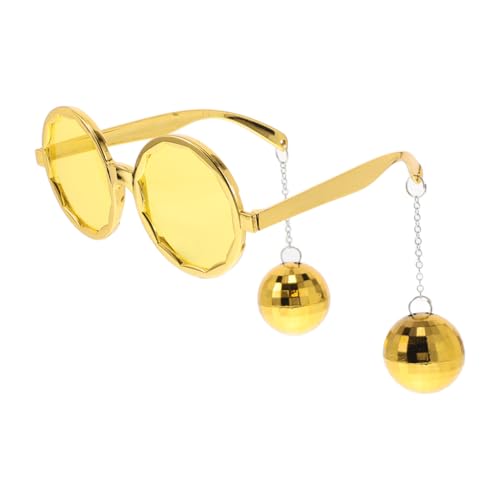 WOFASHPURET Spiegelball Sonnenbrillen mit Anhänger Lustige Partybrillen im Retro Stil für Halloween und Disco Events Langlebig und Komfortabel von WOFASHPURET