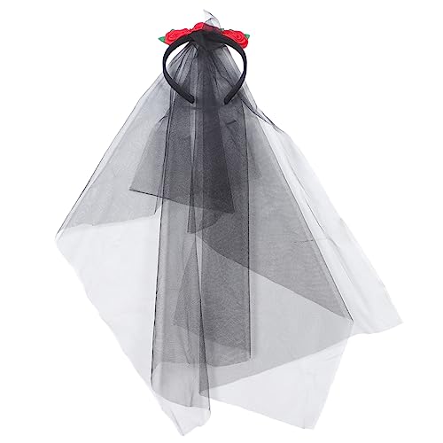 WOFASHPURET Stirnband mit Schleier Dekorative Haarschmuck für Hochzeiten Halloween Festivals Verstellbar Elastisch für Erwachsene Elegantes Design von WOFASHPURET