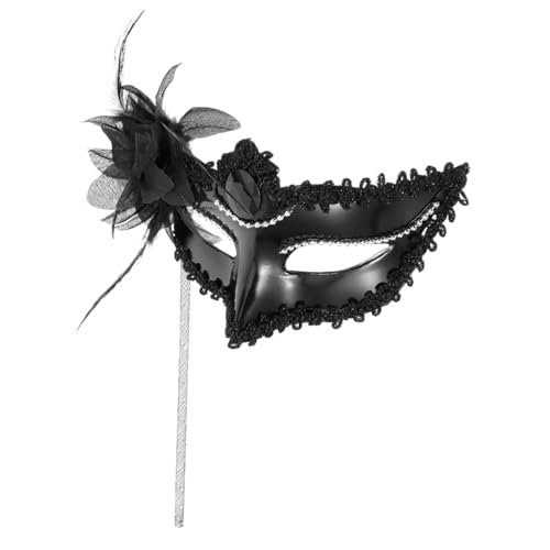 WOFASHPURET Tanzmaske Kostüm Led Masken Maskerade Für Party Partymaske Für Frauen Cosplay-partymaske Handheldmaske Dekorative Plastik Schwarz von WOFASHPURET