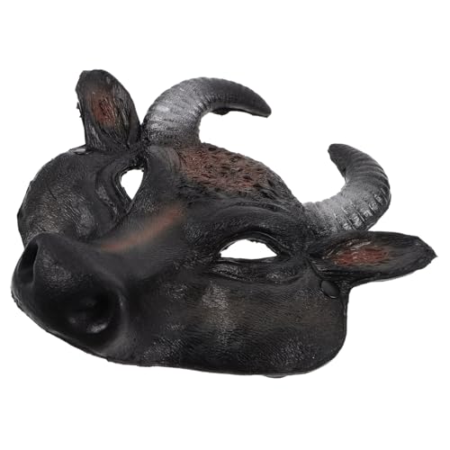 WOFASHPURET Tiermaske Bull Maske Cosplay Für Halloween Partys Verstellbare Maske PU Material Atmungsaktiv Für Maskenbälle Fasching WOFASHPURET Tiermaske Bull Maske Cosplay Für Halloween Partys Verstellbare Maske PU Material Atmungsaktiv Für Maskenbälle Fasching von WOFASHPURET