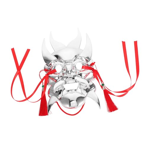 WOFASHPURET Traditionelle Chinesische Maske Handbemalt Metallisch Leicht Atmungsaktiv für Maskenball Karneval Halloween Festliche Partys und Tempelmärkte Sammler und Cosplay WOFASHPURET Traditionelle Chinesische Maske Handbemalt Metallisch Leicht Atmungsaktiv für Maskenball Karneval Halloween Festliche Partys und Tempelmärkte Sammler und Cosplay von WOFASHPURET