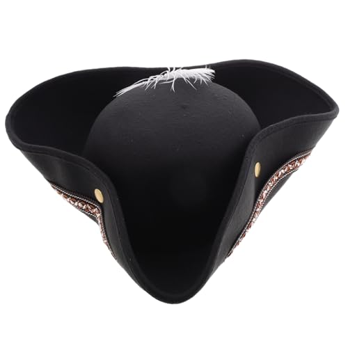WOFASHPURET Tricorn-hut Für Halloween Piratenkostüm-zubehör -hut Für Rollenspiele Und Bühnenaufführungen Revolutionäres WOFASHPURET Tricorn-hut Für Halloween Piratenkostüm-zubehör -hut Für Rollenspiele Und Bühnenaufführungen Revolutionäres von WOFASHPURET