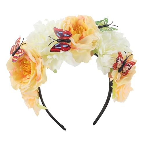 WOFASHPURET Vintage Floraler Schmetterlings Haarreif mit Mexikanischem Design Eleganter Party Kopfschmuck für Halloween Day Of The Dead Karneval und Thematische Kostüme Vielseitiges Accessoire WOFASHPURET Vintage Floraler Schmetterlings Haarreif mit Mexikanischem Design Eleganter Party Kopfschmuck für Halloween Day Of The Dead Karneval und Thematische Kostüme Vielseitiges Accessoire von WOFASHPURET