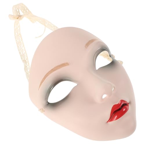 WOFASHPURET Vollgesicht Chinesische Maske Für Frauen Handgezeichnete Hanfu Cosplay Maske Traditionelle Schönheit Für Karneval Maskenball Elegantes Kostümzubehör von WOFASHPURET