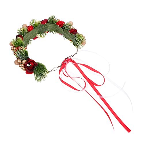 WOFASHPURET Weihnachtlicher Haarkranz mit Glocken und Festliches Blumenhaarband Damen Dekoratives Weihnachtskranz Haarreifen für Party Karneval und Fotoshooting WOFASHPURET Weihnachtlicher Haarkranz mit Glocken und Festliches Blumenhaarband Damen Dekoratives Weihnachtskranz Haarreifen für Party Karneval und Fotoshooting von WOFASHPURET