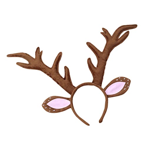 WOFASHPURET Weihnachtliches Rentier Geweih Stirnband Leichtes Langlebiges Kopfschmuck Detailreiches Xmas Haarreif für Festliche Party Accessoires und Stimmungsvolle Weihnachtsfeiern von WOFASHPURET