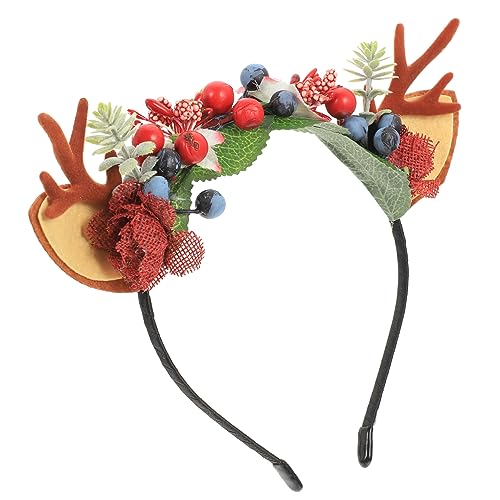WOFASHPURET Weihnachtliches Rentiergeweih Stirnband mit Beeren Lustiges Party Haarreif Accessoire für Damen und Herren Cosplay und Festliche Dekoration für Weihnachten und Karneval WOFASHPURET Weihnachtliches Rentiergeweih Stirnband mit Beeren Lustiges Party Haarreif Accessoire für Damen und Herren Cosplay und Festliche Dekoration für Weihnachten und Karneval von WOFASHPURET