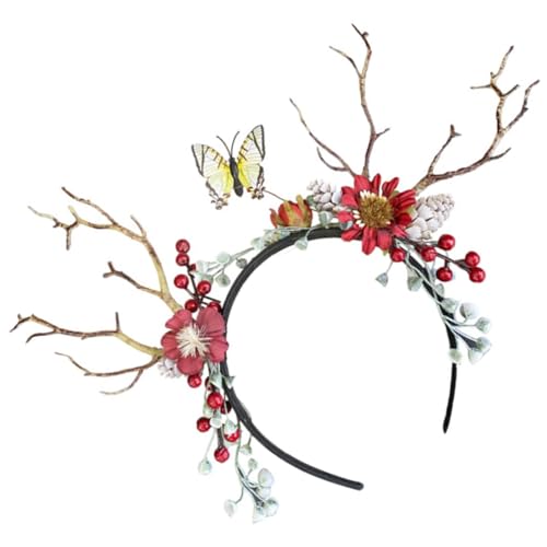 WOFASHPURET Weihnachts Rentier Stirnband Leichtes Haarschmuck Kostümaccessoire für Party Karneval Maske Weihnachtsfeier für Freundin und Familie WOFASHPURET Weihnachts Rentier Stirnband Leichtes Haarschmuck Kostümaccessoire für Party Karneval Maske Weihnachtsfeier für Freundin und Familie von WOFASHPURET