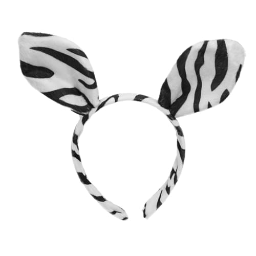 WOFASHPURET Zebra Stirnband mit Haarband für Halloween Cosplay Süßes Kostümzubehör für Jugendliche Partys Geburtstagsfeiern und Kostümbälle von WOFASHPURET