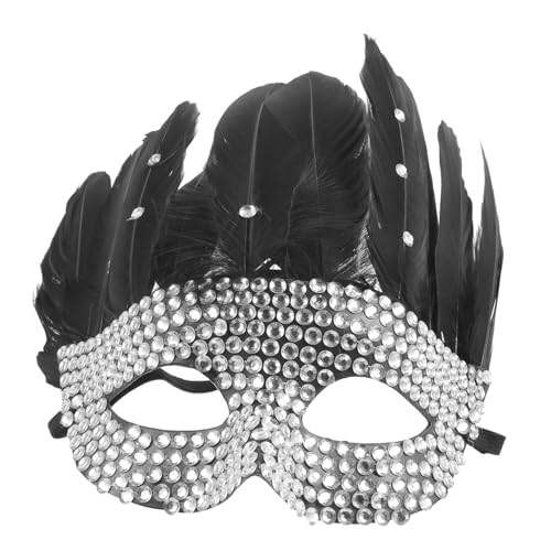 WOFASHPURET lustig dekorative Maskenstütze Cosplay-Maske Maskerade Karneval halloween masken halloweenmaske masken für halloween federmaske Strass Maske Requisite Frauenmaske Plastik von WOFASHPURET