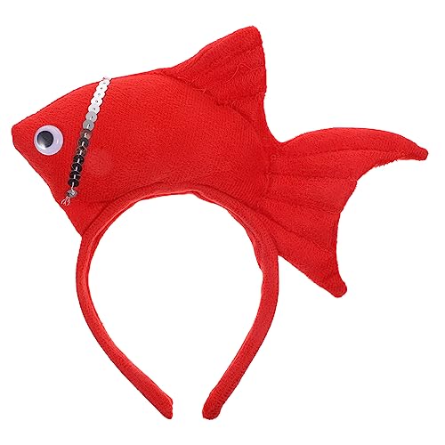 WOFASHPURET Goldfisch Stirnband Für Kinder Stereoskopische Kopfbedeckung Aus Langlebigem Material Unisex Haarschmuck Für Halloween Und Kostümpartys Kinder Cosplay Zubehör in Rot WOFASHPURET Goldfisch Stirnband Für Kinder Stereoskopische Kopfbedeckung Aus Langlebigem Material Unisex Haarschmuck Für Halloween Und Kostümpartys Kinder Cosplay Zubehör in Rot von WOFASHPURET