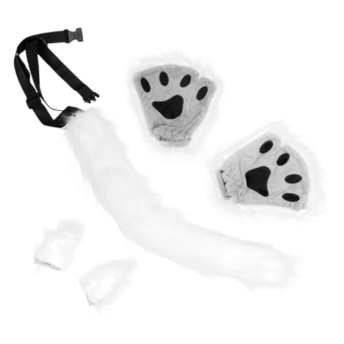 WOFASHPURET Set Aus Plüsch-katzenohren und - Als Cosplay-tierkostüm-requisiten für Halloween WOFASHPURET Set Aus Plüsch-katzenohren und - Als Cosplay-tierkostüm-requisiten für Halloween von WOFASHPURET