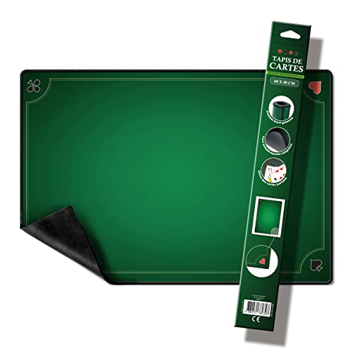 WOGAMAT Offizieller Belotte-Teppich, luxuriös, Standardgröße, 60 x 40 cm, dickes Neopren, rutschfest – perfekte Kartengleitung, verwendet in Casinos, Ecke, Gegend WOGAMAT Offizieller Belotte-Teppich, luxuriös, Standardgröße, 60 x 40 cm, dickes Neopren, rutschfest – perfekte Kartengleitung, verwendet in Casinos, Ecke, Gegend von WOGAMAT