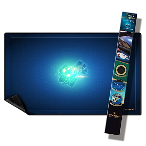 WOGAMAT Spielmatte aus Neopren, Saphirblau, große Länge 60 x 100 cm, für Kartenspiele, Würfelspiele, Gesellschaftsspiele, leises Neopren, dick, waschbar, rutschfest, mehrere Spiele. WOGAMAT Spielmatte aus Neopren, Saphirblau, große Länge 60 x 100 cm, für Kartenspiele, Würfelspiele, Gesellschaftsspiele, leises Neopren, dick, waschbar, rutschfest, mehrere Spiele. von WOGAMAT