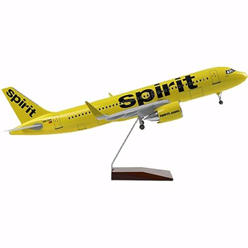 WOGYOZKA Flugzeugmodell Passagiere A320 18 Zoll im Maßstab 1:80, zivile Reaktion, Prototyp Transport, Druckguss mit Rädern und Lichtern, Geschenk für Partys (normal) von WOGYOZKA