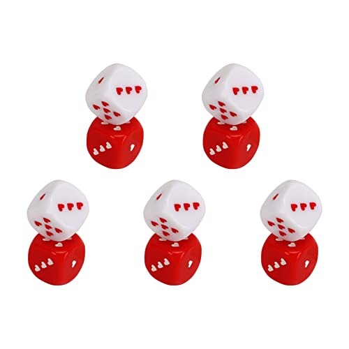 5 Paare Herzwürfel -Paar Set, 1 Zoll rot -weiße Plastikspiel -Würfel mit niedlichen Design tragbarer Reisewürfel für Spiele, Reisen, Partys, Geburtstage, Familienspaß 5 Paare Herzwürfel -Paar Set, 1 Zoll rot -weiße Plastikspiel -Würfel mit niedlichen Design tragbarer Reisewürfel für Spiele, Reisen, Partys, Geburtstage, Familienspaß von WOHPNLE
