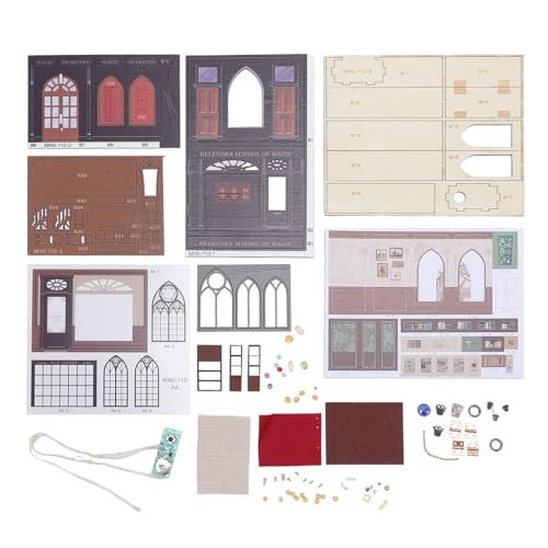 DIY House Kit, Easy to Assemble Miniature Model House with LED Light and Detailed Instructions Craft Project Gift for Kids, Teens, or Adults DIY House Kit, Easy to Assemble Miniature Model House with LED Light and Detailed Instructions Craft Project Gift for Kids, Teens, or Adults von WOHPNLE