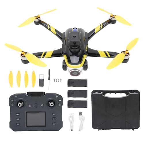 Drohne mit Kamera für Kinder und Erwachsene, RC Quadcopter Drohne mit Fernbedienung 3 Batterien EIN Schlüssel zum Abnehmen Fliegende Drohne für Jungen Mädchen, Anfänger (3 Batterien) von WOHPNLE
