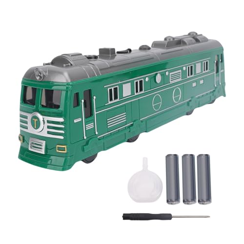 Elektrische Zugsets für Kinder, legendäres Dampf -Zug -Display -Kit Erfrischende Spray -Funktion, Kleinkindmodellzüge für 3 4 5 6 7 8 Jahre alte Kinder (Grün) von WOHPNLE