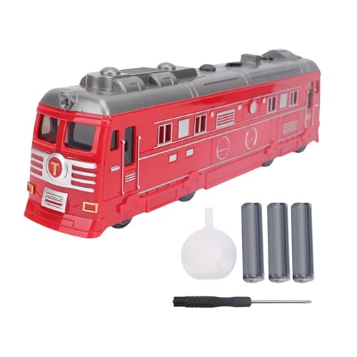 Elektrische Zugsets für Kinder, legendäres Dampf -Zug -Display -Kit Erfrischende Spray -Funktion, Kleinkindmodellzüge für 3 4 5 6 7 8 Jahre alte Kinder (Rot) von WOHPNLE