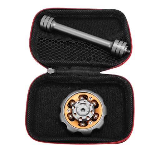 Ferris -Rad -Zappel -Spinner Gyroscop, eine Aluminiumlegierung rotierende Fingerspitzen -Gyro und EIN EDC -Taschenspielzeug von Spannung mit einem Aufbewahrungsfall für Erwachsene (Graues Gold) von WOHPNLE