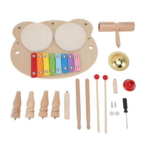 Holzmusik Percussion Toy, pädagogische robuste sichere Multi funktionale Kinder -Drum -Set für Kleinkinder Vorschulkinder Handaugenkoordination Kognitive Fähigkeiten Rhythmus Holzmusik Percussion Toy, pädagogische robuste sichere Multi funktionale Kinder -Drum -Set für Kleinkinder Vorschulkinder Handaugenkoordination Kognitive Fähigkeiten Rhythmus von WOHPNLE