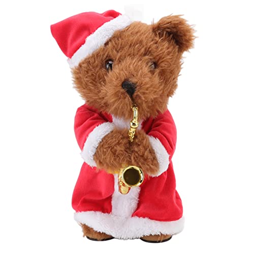 Singen Weihnachtsspielzeug, schwingbares Plüsch -Bärenspielzeug mit 8 Liedern tanzten Weihnachtslieder für Kindergeschenke, Feiertagstisch und Wohnkultur von WOHPNLE