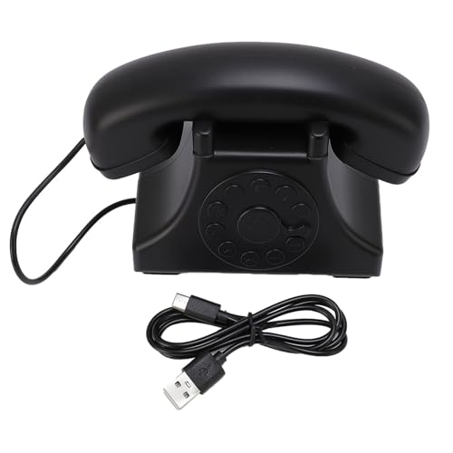 Sleep Sound Machine, Retro Telephone Look White Noise Machine with Night Light for Baby and Adults Bedside Bedroom Relaxation Aid (Schwarz) von WOHPNLE